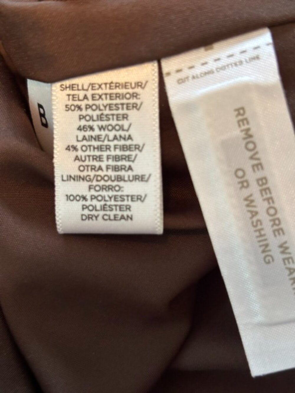 NWT Loft Brown Tweed Wool Blend A-Line Button Front Mini Skirt Women's Size 12T - Picture 8 of 9
